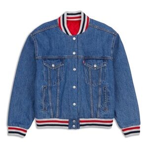 Reversible Levi Bomber jacket red and denim
